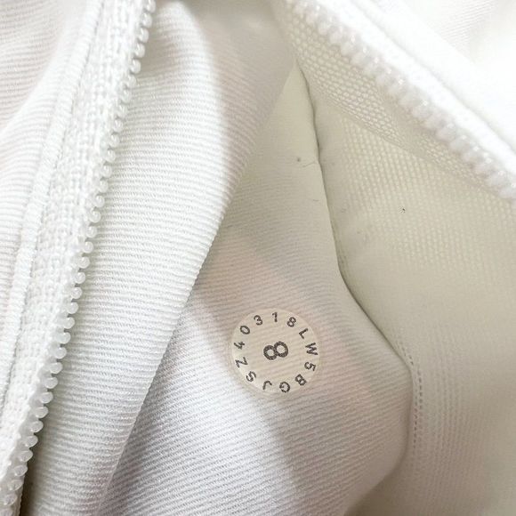 Lululemon Womens White Elastic Waist Pockets Straight Leg Activewear Pant Size 8 - Picture 5 of 11